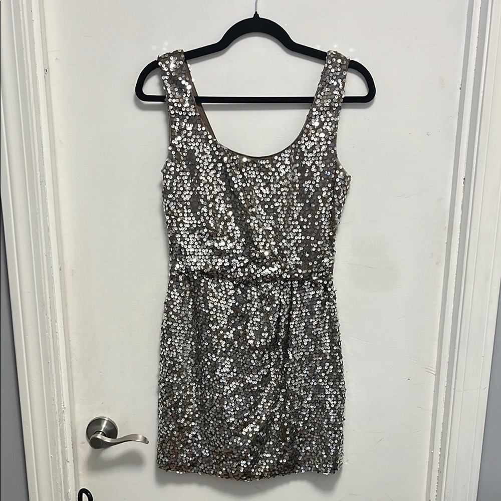 Silver Sequin Dress